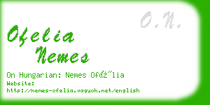 ofelia nemes business card